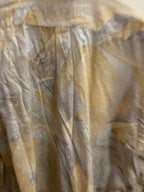 Vintage laurent carrer paris cream abstract pattern mens medium shirt