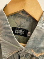 Vintage kampo grey abstract mens medium short sleeve shirt
