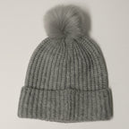 Grey Rib-Knit Beanie SKU 7301