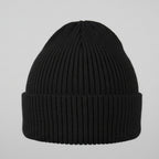 Black Ribbed Knit beanie SKU 7306