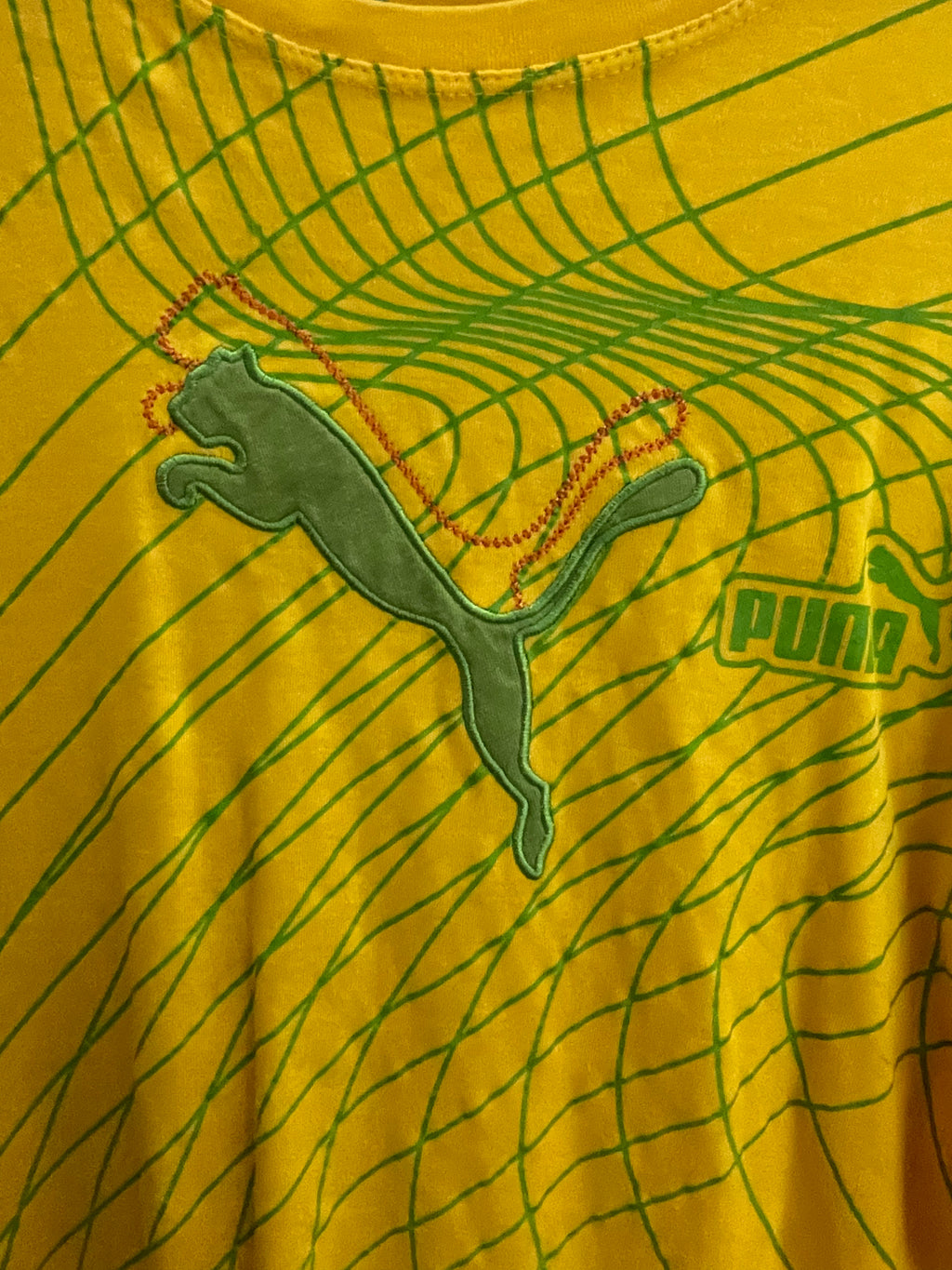 Vintage yellow puma long sleeve tshirt