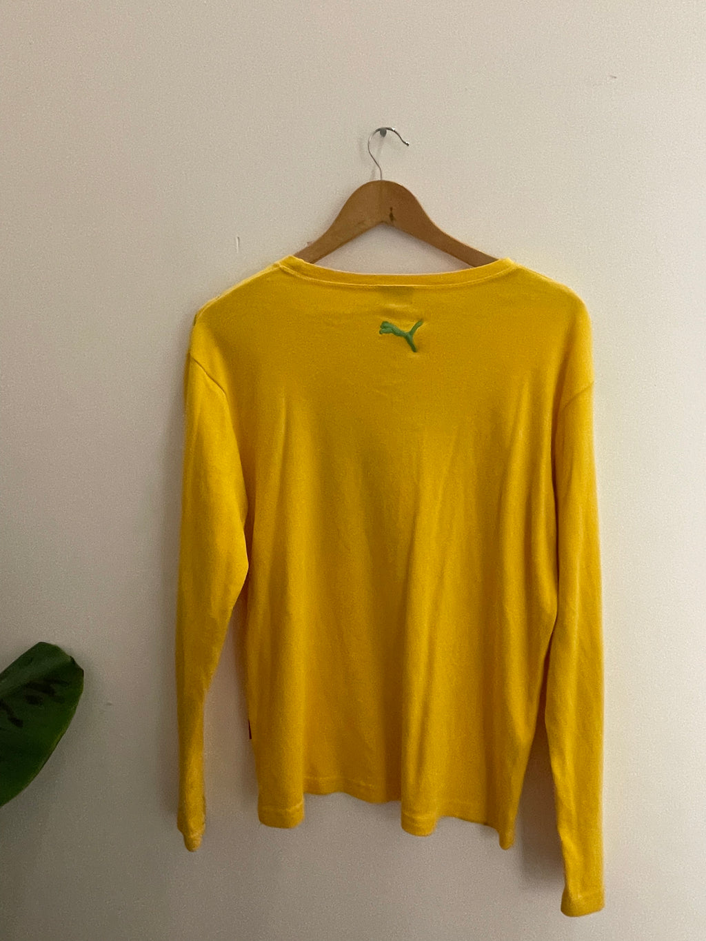 Vintage yellow puma long sleeve tshirt