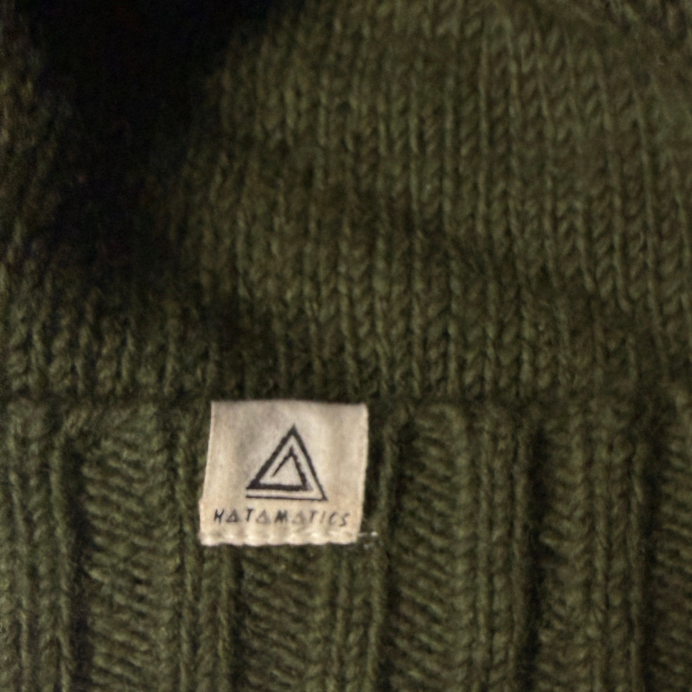 Olive Green Ribbed Beanie SKU 7309