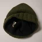 Olive Green Ribbed Beanie SKU 7309