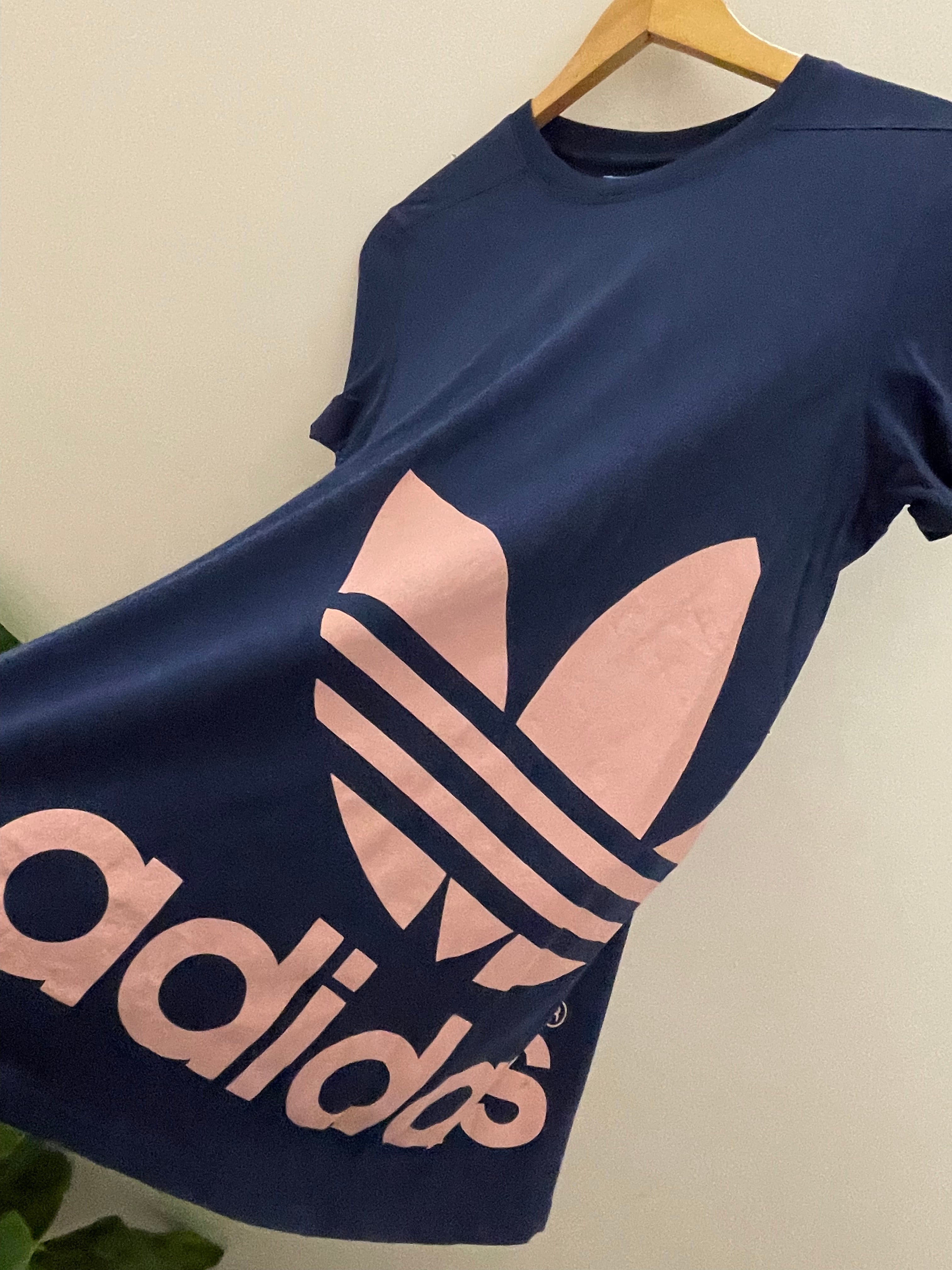Vintage adidas blue small tshirt
