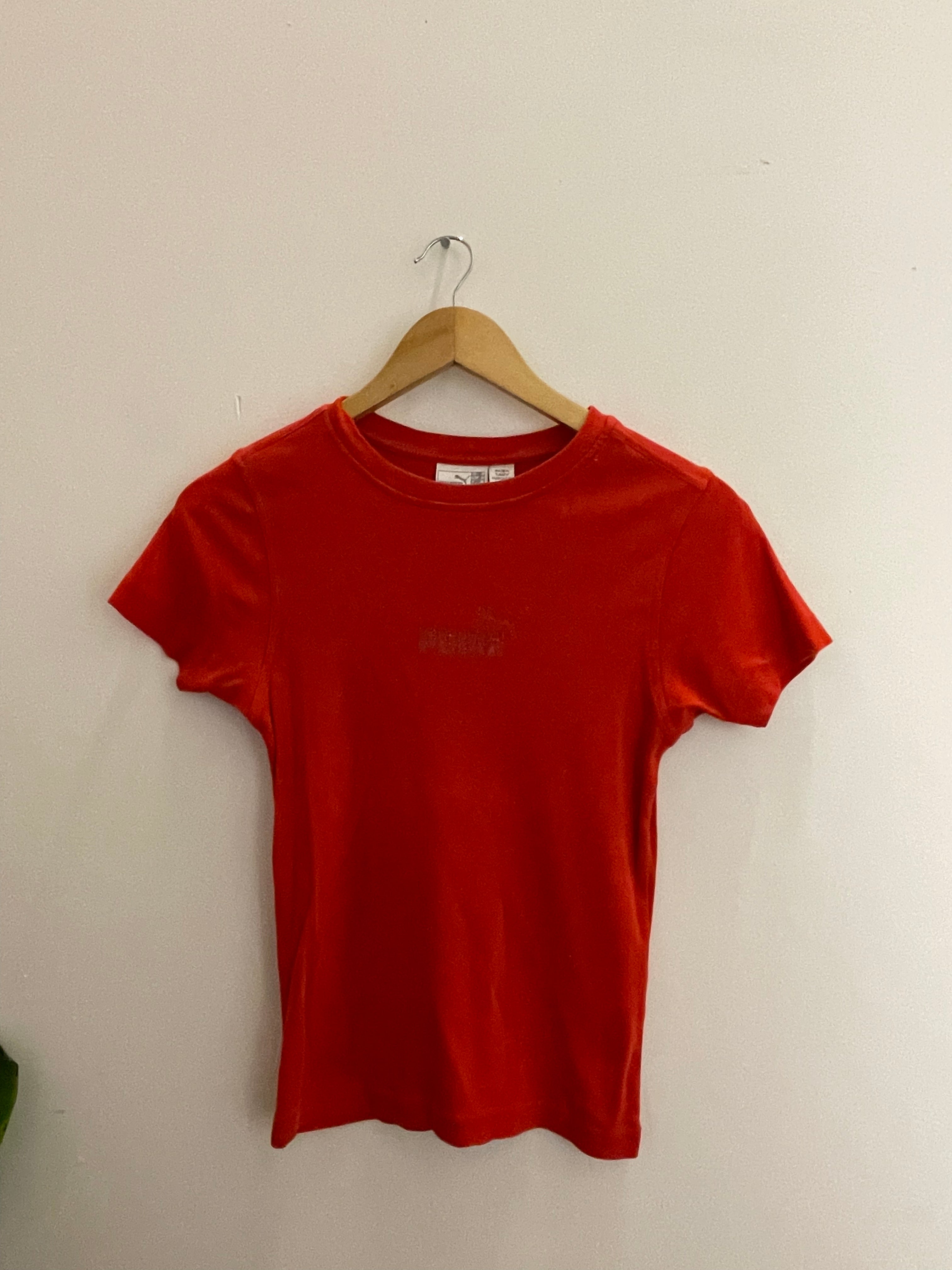 Vintage red puma small tshirt