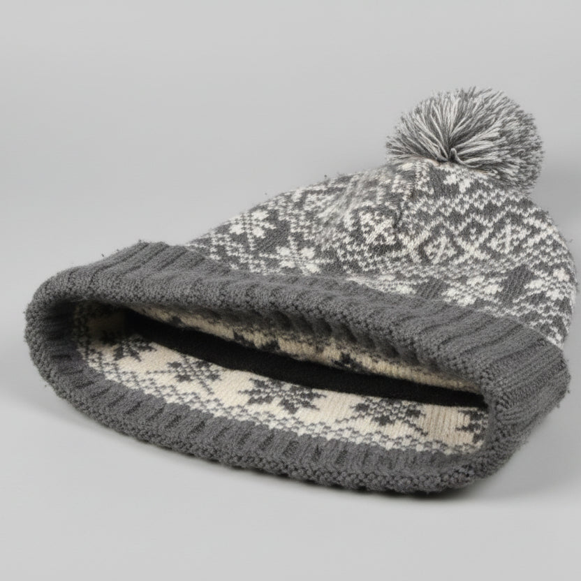classic patterned knit beanie SKU 7314