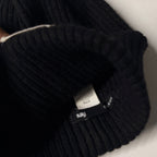 Classic Black Knit Heart Patch Beanie SKU 7319