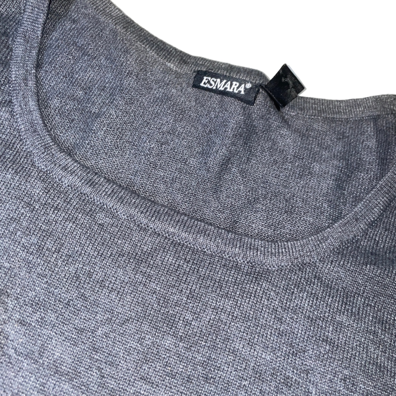 Esmara Womens Sweater Dress Gray  Scoop Neck Long Sleeve L 22 W 20