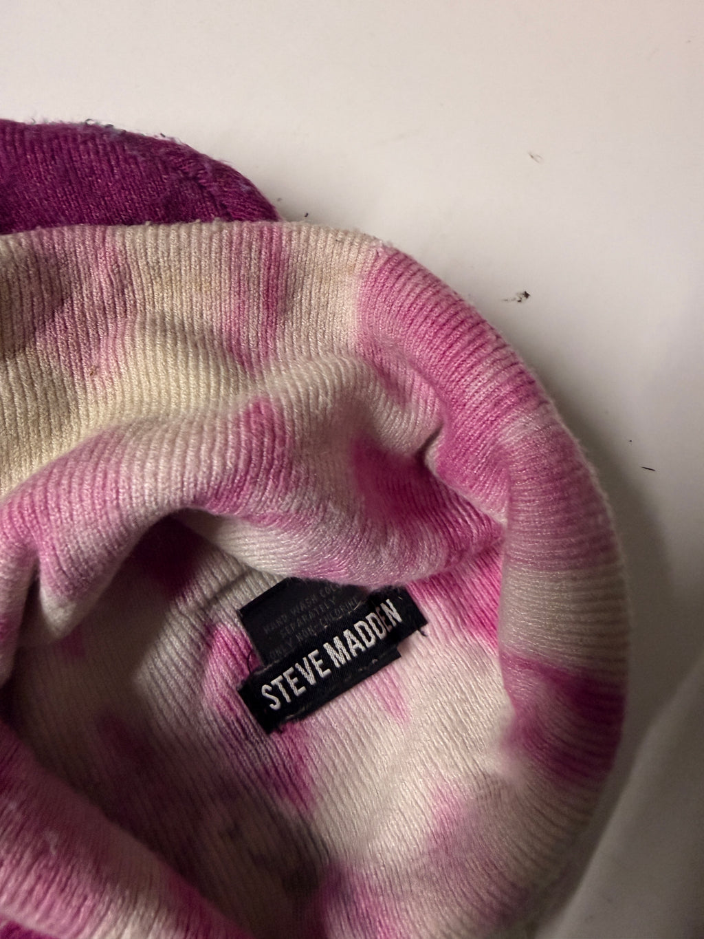 Purple and White Tie-Dye Steve Madden Beanie SKU 7327