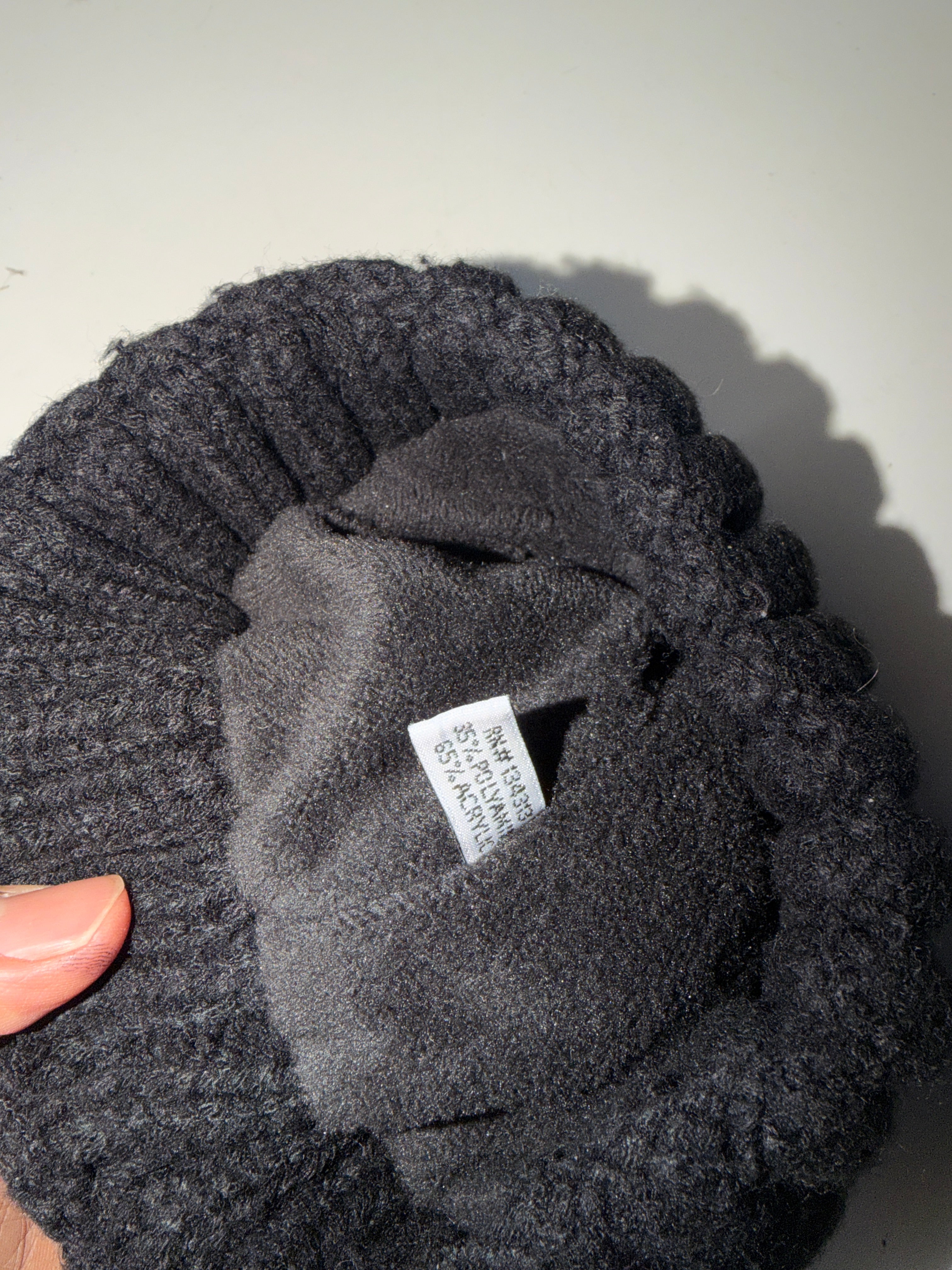 Black Cable Knit Beanie SKU 7332