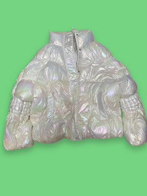 Rubynee Vintage y2k winter white puffer jacket