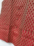 Rubynee Vintage y2k Desi Sarees Men Brocade Printed Asian Wedding Sleeveless Jacket