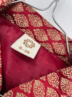 Rubynee Vintage y2k Desi Sarees Men Brocade Printed Asian Wedding Sleeveless Jacket