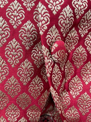 Rubynee Vintage y2k Desi Sarees Men Brocade Printed Asian Wedding Sleeveless Jacket