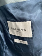 Rubynee Vintage y2k Mens River Island grey slim fit blazers