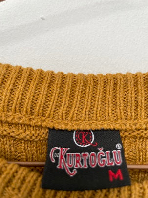 Rubynee Vintage y2k Kurtoglu Modern men knit brown sweatshirt size M