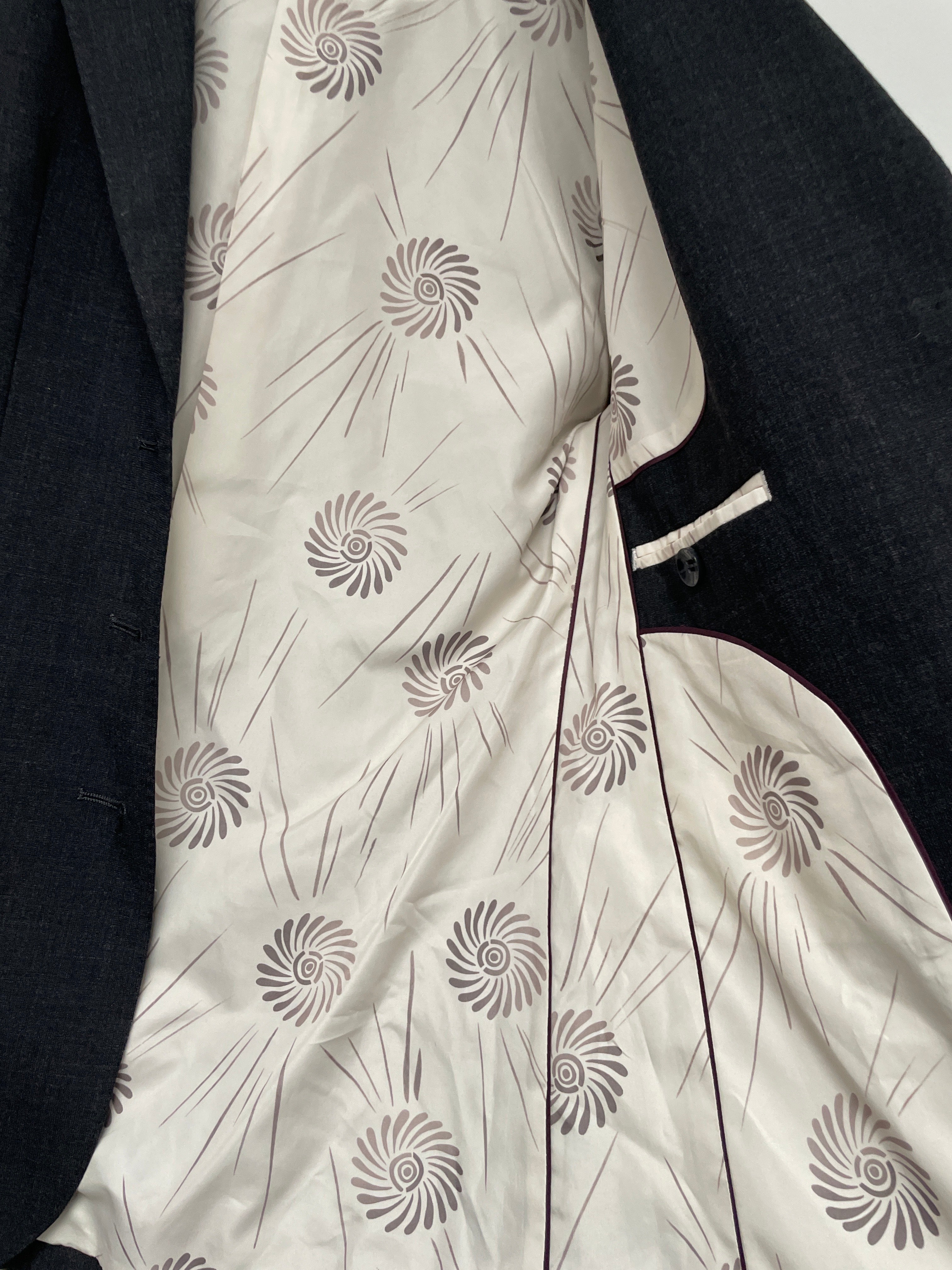 Rubynee Vintage y2k skopes Grey mens suit jacket