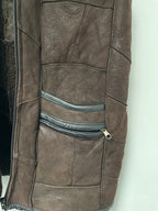 Rubynee Vintage y2k Men sleeveless Brown Swede Fur Waist Coat Full Zip