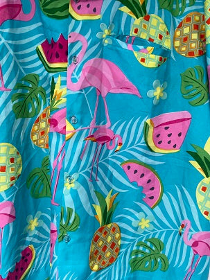 Rubynee Vintage y2k KING KAMEHA Multi Hawaiian Shirt Men Shortsleeve