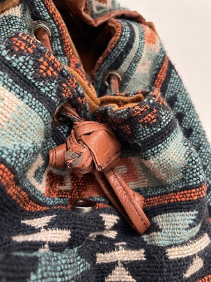 Rubynee Vintage y2k Ethnic Striped Print Casual Youth Traditional Bag