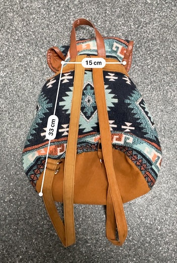 Rubynee Vintage y2k Ethnic Striped Print Casual Youth Traditional Bag