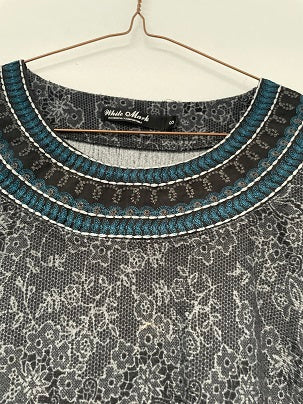 Rubynee Vintage y2k White Mark Women's Sandrine Embroidered Sweater Dress