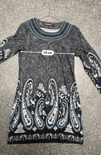 Rubynee Vintage y2k White Mark Women's Sandrine Embroidered Sweater Dress