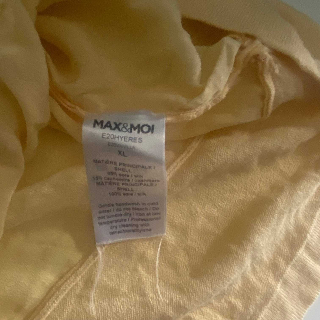 Vintage women Max & Moi Paris yellow midi sleeveless dress in XL|L25 W17.5|SKU 6301