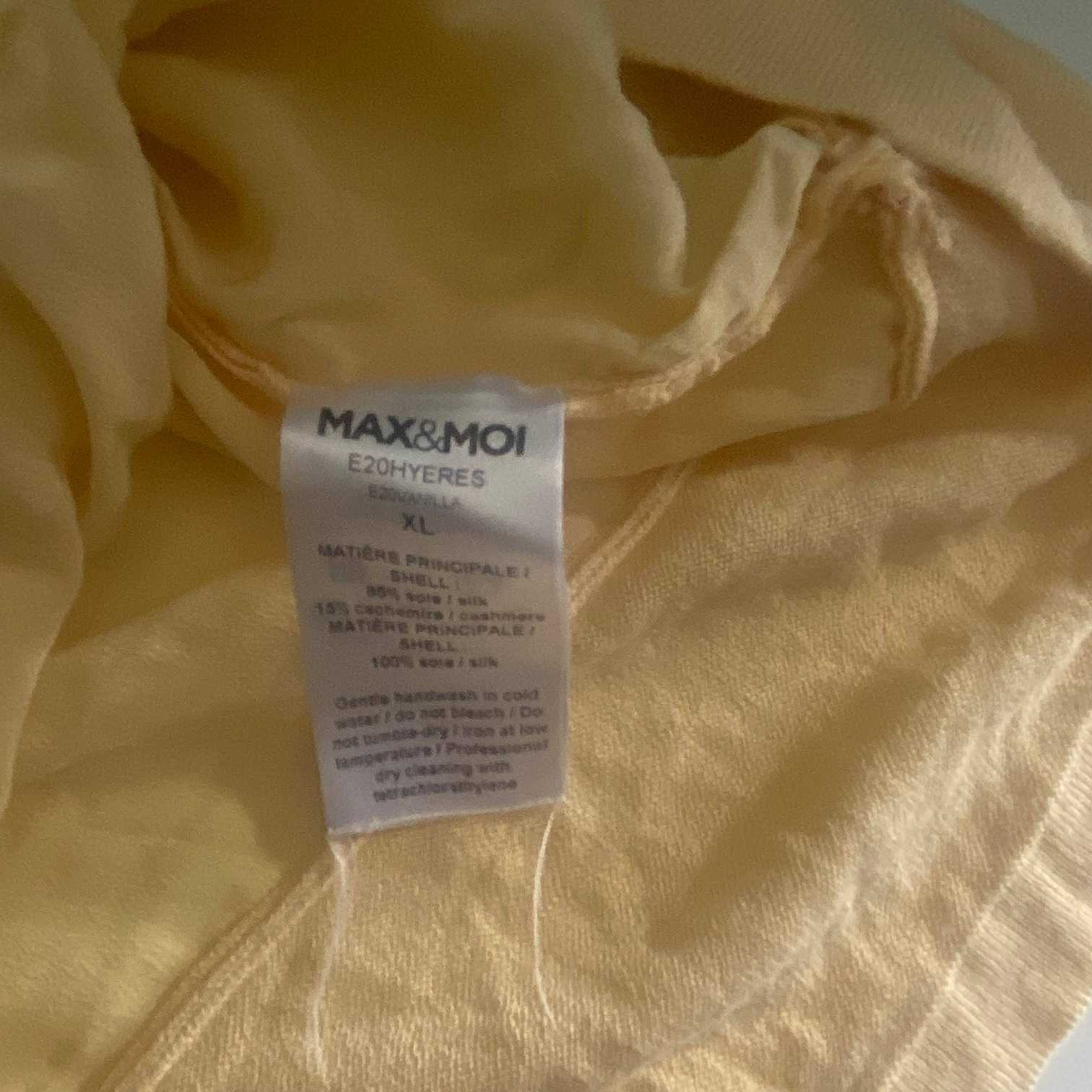 Vintage women Max & Moi Paris yellow midi sleeveless dress in XL|L25 W17.5|SKU 6301