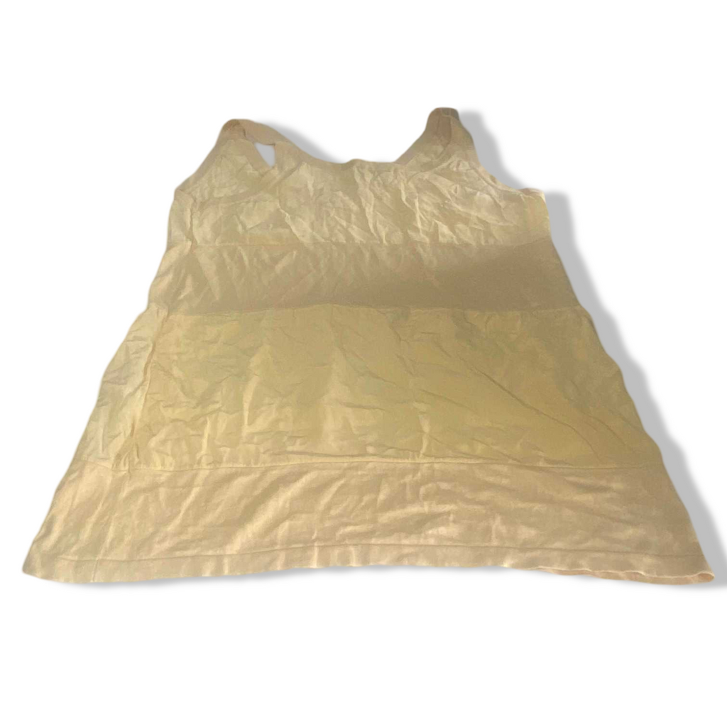 Vintage women Max & Moi Paris yellow midi sleeveless dress in XL|L25 W17.5|SKU 6301