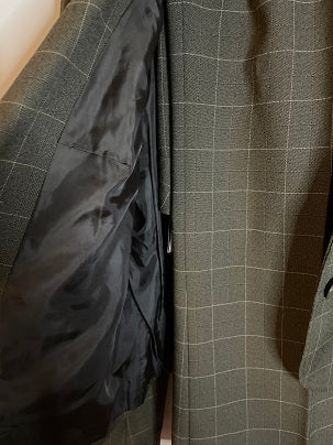 Rubynee Vintage Y2k Women's Plaid Blazer Wool Blend and Wide Leg pants