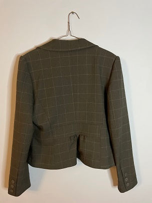 Rubynee Vintage Y2k Women's Plaid Blazer Wool Blend and Wide Leg pants