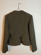 Rubynee Vintage Y2k Women's Plaid Blazer Wool Blend and Wide Leg pants