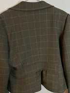 Rubynee Vintage Y2k Women's Plaid Blazer Wool Blend and Wide Leg pants