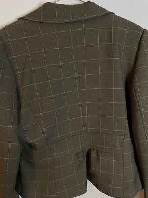 Rubynee Vintage Y2k Women's Plaid Blazer Wool Blend and Wide Leg pants