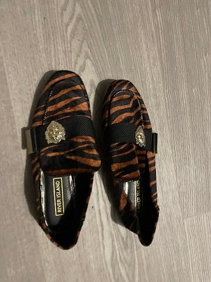 Rubynee Vintage y2k River Island zebra print casual loafers shoes