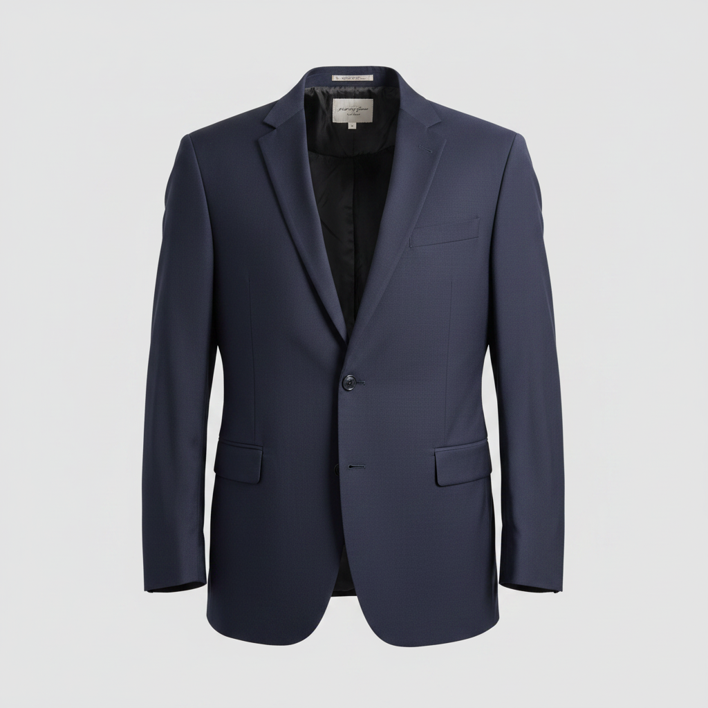 Vintage men Navy blue casual fit blazer in L|L32 W35|SKU 6308