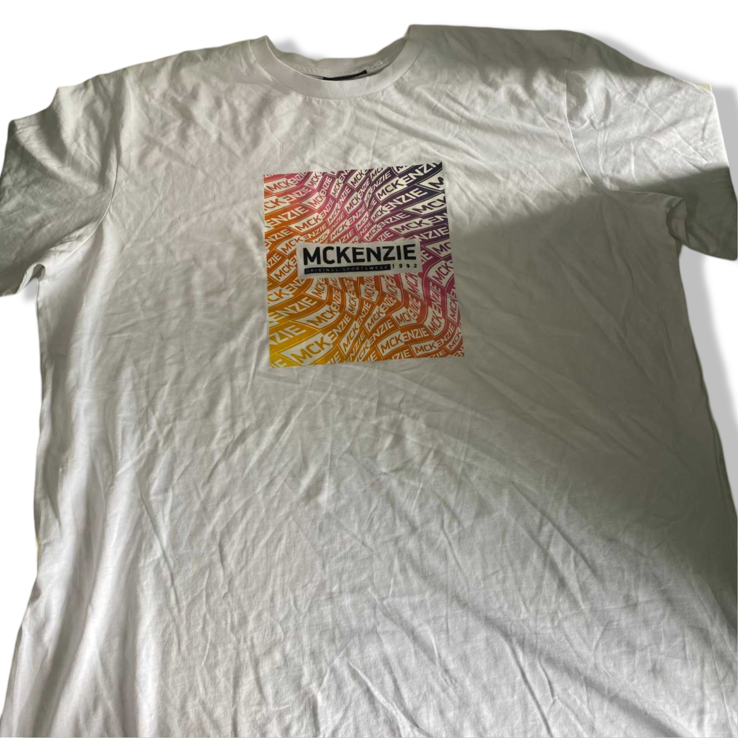 Vintage men Mckenzie graphic print white short sleeve tees in M|SKU 6310