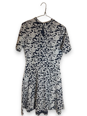 Rubynee Vintage y2k mini dress in black and white print