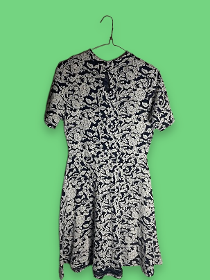 Rubynee Vintage y2k mini dress in black and white print