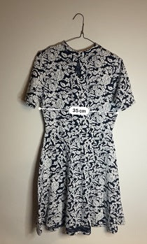 Rubynee Vintage y2k mini dress in black and white print