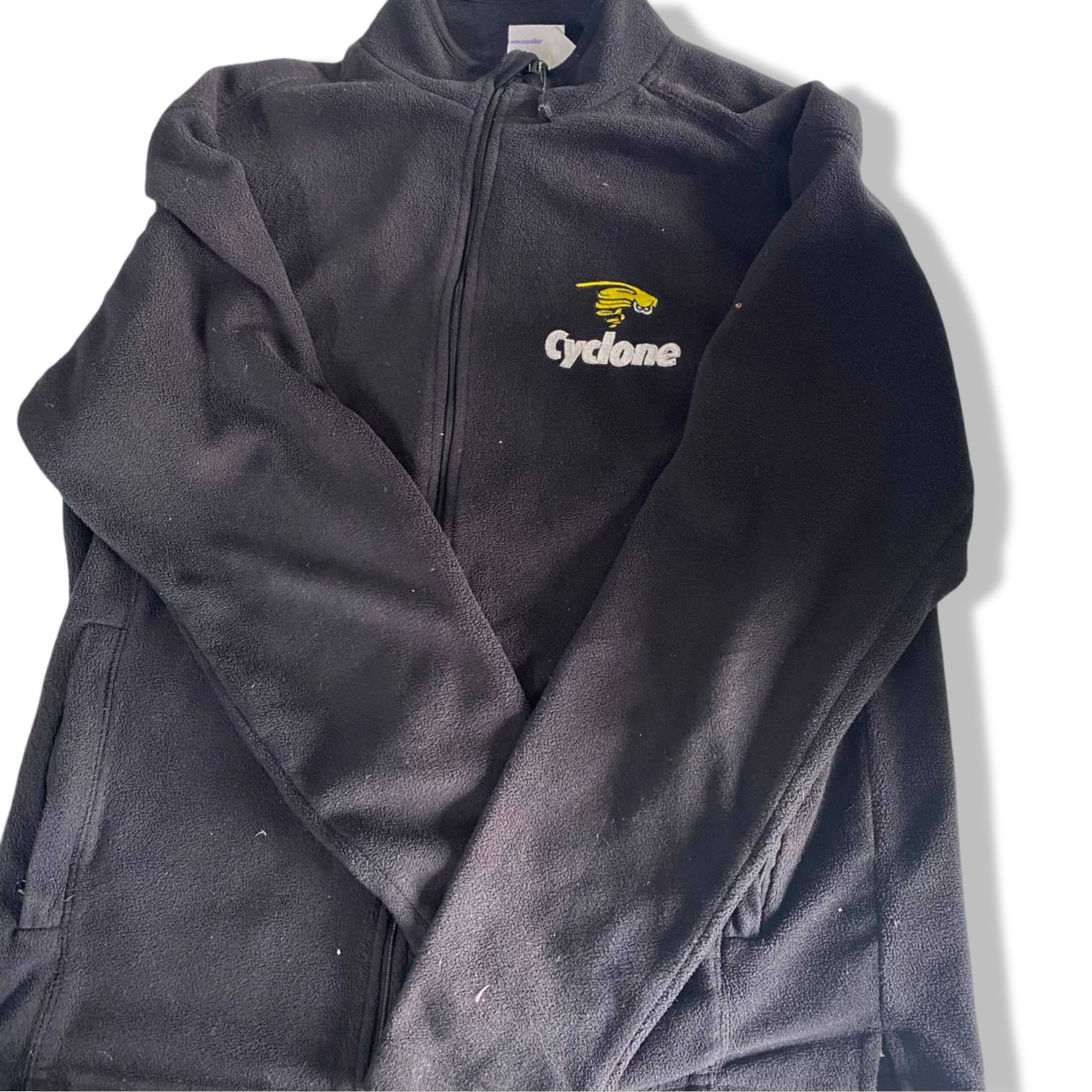 Vintage men Cyclone black fleece full zip jacket in L|SKU 6315