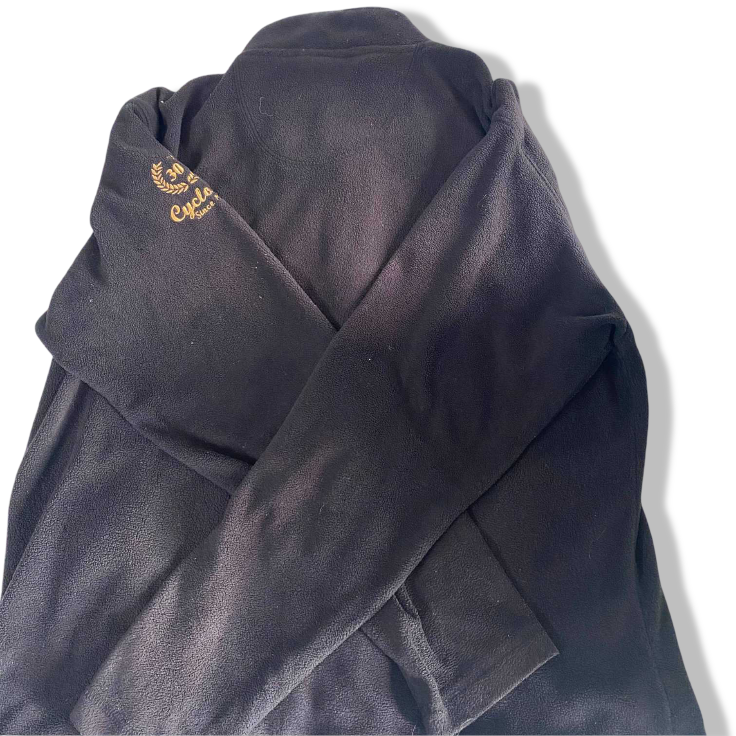 Vintage men Cyclone black fleece full zip jacket in L|SKU 6315