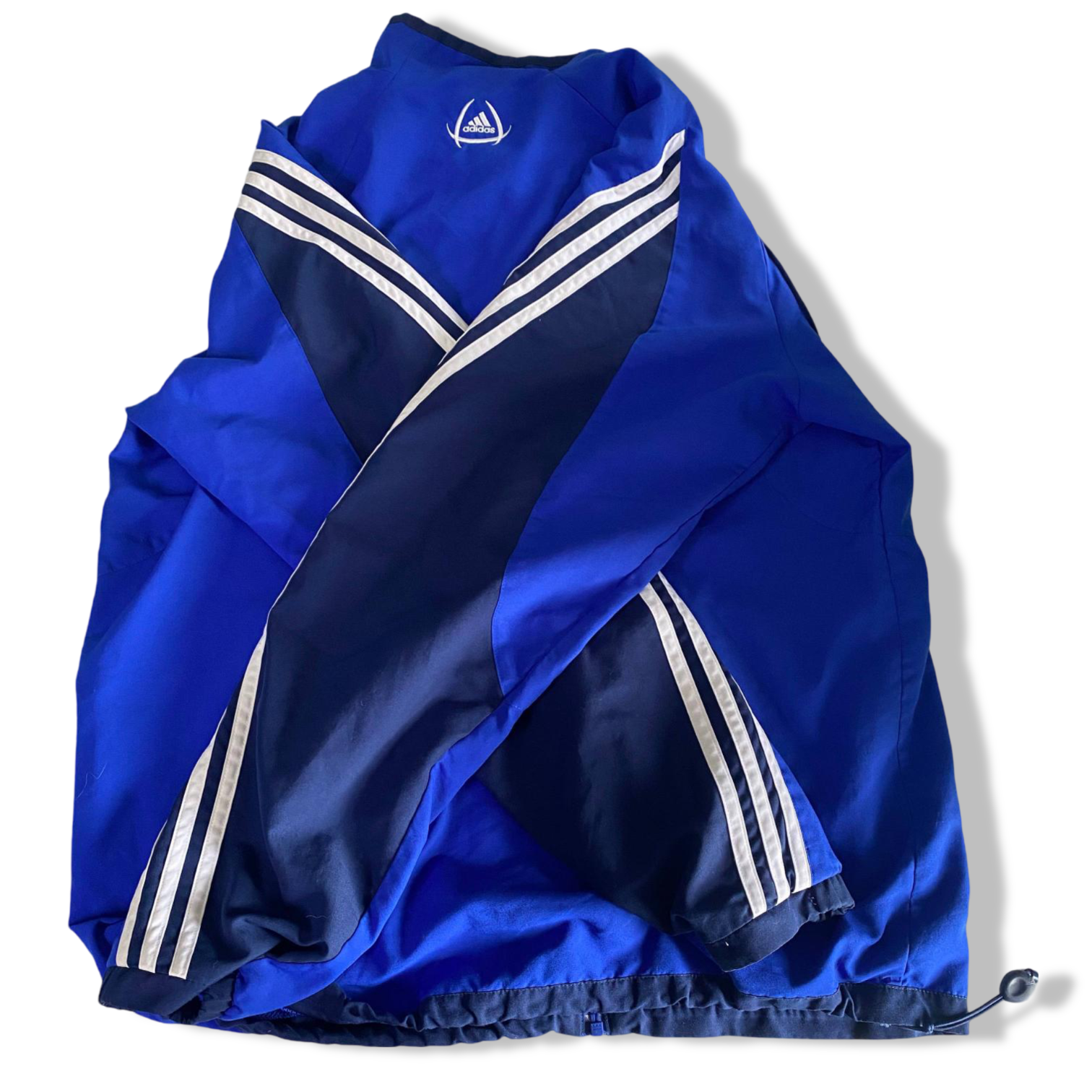 Vintage men Adidas SVS 90's blue colourblock track jacket in M| L28 W26| SKU 3618