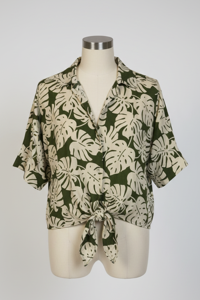 Rubynee Vintage y2k womens Hawaiin pattern shirts