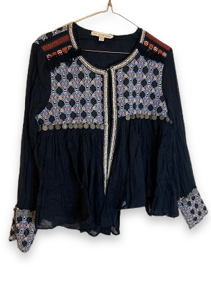 Rubynee Vintage y2k Trf Outerwear Black Embroidered Coin Long Sleeve jackets