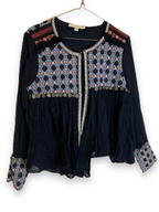 Rubynee Vintage y2k Trf Outerwear Black Embroidered Coin Long Sleeve jackets