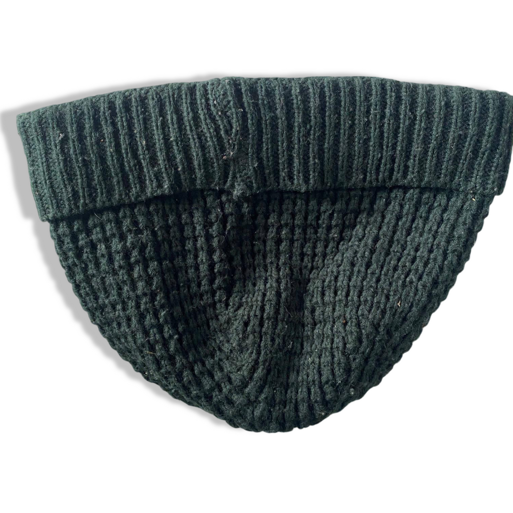 Vintage green knitted beanie cap|SKU 6325