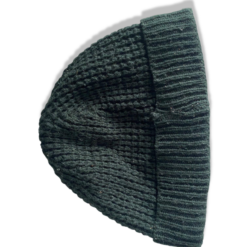 Vintage green knitted beanie cap|SKU 6325